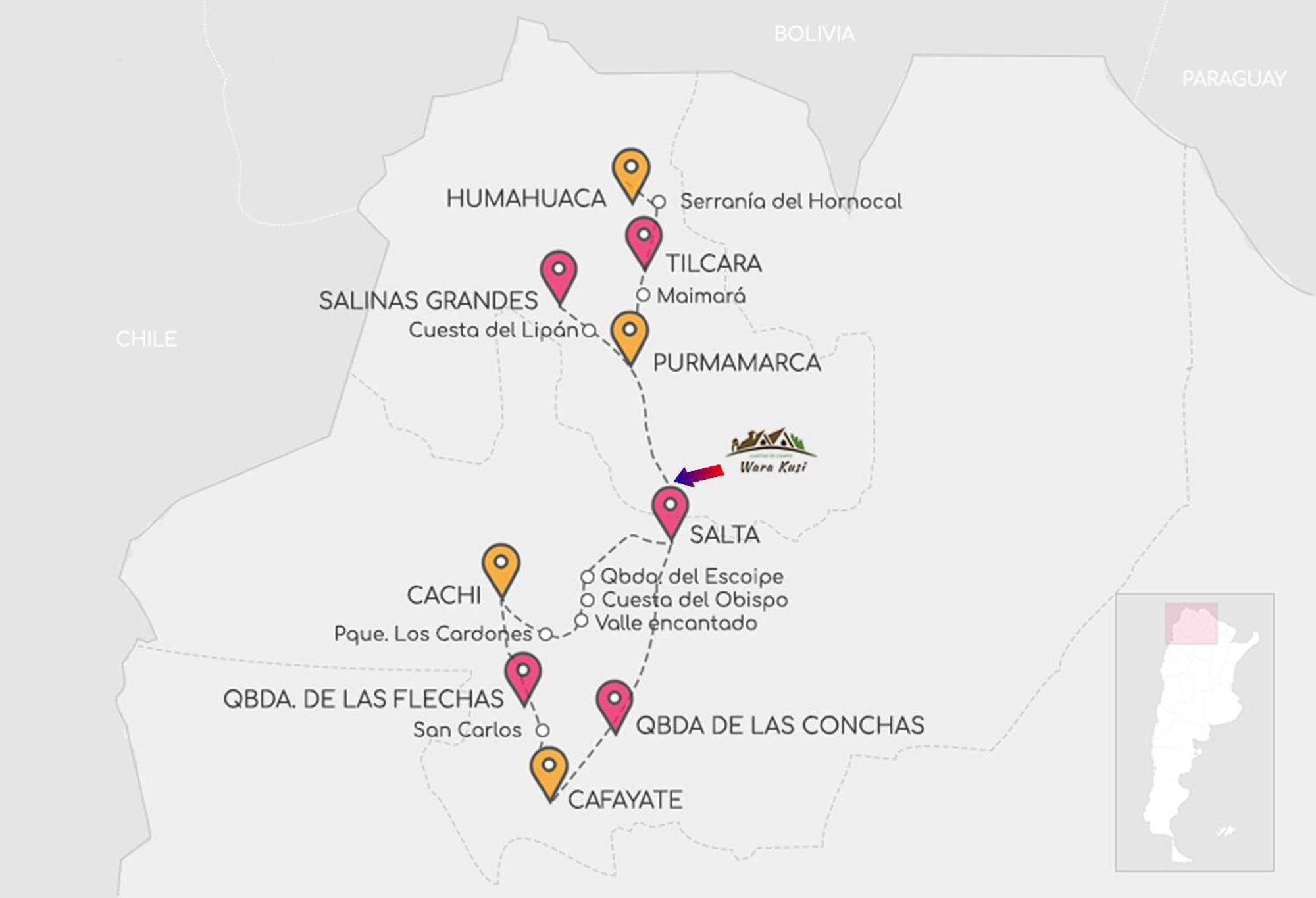 Casitas De Campo Wara Kusi En Las Afueras De La Ciudad De Salta Vaqueros Екстер'єр фото